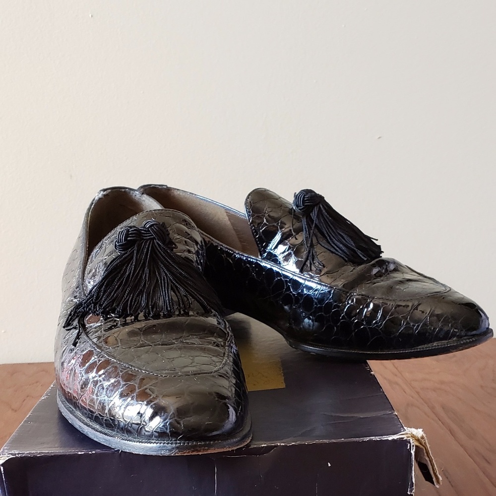 Stuart Weitzman Ostassel Maxi Croco Black